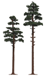 Busch 6144 HO Pine Trees 6-7/8 & 8-1/4"pkg(2)