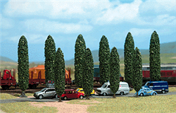 Busch 6229 HO Poplar Trees pkg 10