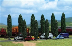 Busch 6239 N Poplar Trees pkg(10) Four: 3-13/16" Six: 3" Tall