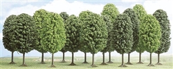 Busch 6486 Deciduous Trees 2-3/4 to 4-15/16" Tall pkg 12