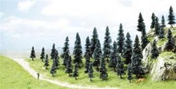 Busch 6492 HO Spruce Tree Assortment 2"-4.3" Pkg 35