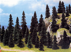 Busch 6497 Pine Tree Assortment 2-3/8 to 4-11/32" pkg 50