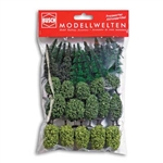 Busch 6588 Mixed Forest Trees 15 Deciduous & 18 Coniferous 1-9/16 2-3/8" Tall