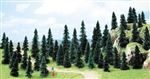 Busch 6597 Pine Trees 1-3/16 2" 3 5cm Tall pkg 50