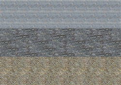 Busch 7443 HO Printed Weathered Cardboard Wall Panel Mixed Stone Surfaces 8-1/4 x 5-13/16 x 1/32"