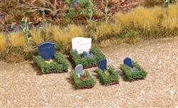 Busch 7686 HO Complete Miniature Scene Graves SurRounded by Boxwood Hedges Pkg 5