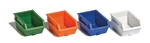 Busch 7752 HO 1.6yd Cu. Dumpster 4-Pack 1 Each: Green, Orange, Blue, White