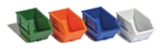 Busch 7753 HO 2.75yd Cu. Dumpster 4-Pack 1 Each: Green, Orange, Blue, White