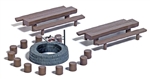 Busch 7781 HO Forest Grill Firepit w/Benches & Tables