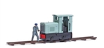 Busch 7849 HO Narrow Gauge Industrial Locomotive and Engineer Miniature Unpowered Gmeinder 15/18 Diesel