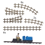 Busch 79828 HO Garden Railroad Action Set Unpowered Gmeinder 15/18 Loco, Rider Car, Figure, Track Set