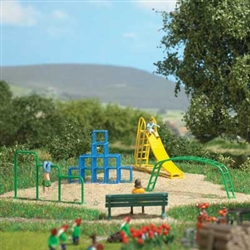Busch 79830 HO Playground Action Set 2 Children Tower Arch Slide Horizontal Bar