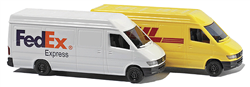 Busch 8304 N Mercedes-Benz Sprinter Cargo Van 2-Pack Assembled 1 Each: FedEx & DHL