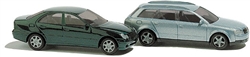 Busch 8346 N European Automobiles 2-Pack Audi A4 Avant Sedan & Mercedes C-Class Station Wagon