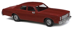 Busch 89121 HO 1976 Plymouth Fury Sedan Assembled Maroon