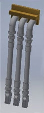 Cal Scale 190724 HO 3 Line MU Hose Plastic Pkg 4