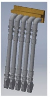 Cal Scale 190726 HO 5 Line MU Hose Plastic Pkg 4
