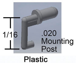 Cal Scale 190731 HO Loco Door Handles 5-1/2 x 3/4" Plastic Pkg 16