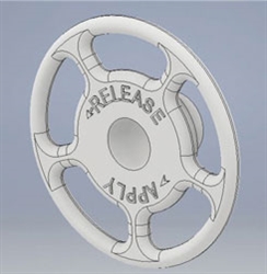 Cal Scale 190735 HO Loco Brake Wheel Kidney Bean 20" Scale Diameter Plastic Pkg 2
