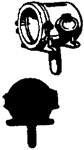 Cal Scale 210 HO Steam Loco Headlight Brass Castings ATSF Standard