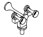 Cal Scale 420 HO Nathan Diesel Air Horn Brass Casting 3-Chime P3