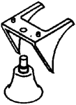 Cal Scale 435 HO Bells for Diesel Locos Brass Castings Road Switcher Style End Mount w/Bracket Used on EL Units