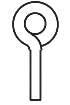 Cal Scale 501 HO Lift Rings .012" Wire Pkg 20