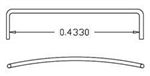 Cal Scale 505 HO Grabs for EMD FT & F-Unit Diesels Pkg 12 .012" Wire Roof Window Grabs