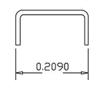Cal Scale 507 HO Grab Irons .012" Wire Scale 18" Straight Pkg 20