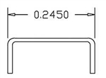 Cal Scale 508 HO Grab Irons .012" Wire Scale 21" Straight Pkg 20