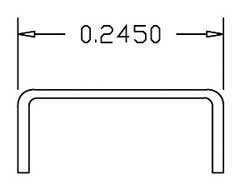 Cal Scale 508 HO Grab Irons .012" Wire Scale 21" Straight Pkg 20