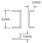 Cal Scale 509 HO Grab Irons .012" Wire Drop Style Pkg 20 