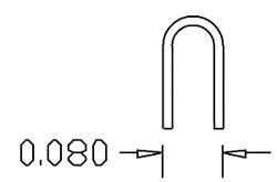 Cal Scale 513 HO U Bolts pkg 20 .012" Wire Large
