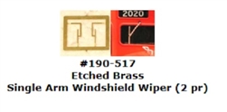 Cal Scale 517 HO Windshield Wipers 2 Pair Single-Arm Style