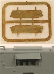 Cal Scale 538 HO Century Intake Rain Shield Etched Brass