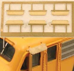Cal Scale 544 HO F-Unit Sunshade Etched Brass Pkg 6