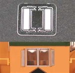 Cal Scale 557 HO Wind Deflector & Mirror Etched Metal pkg 2