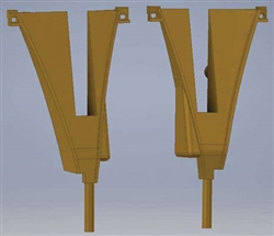 Cal Scale 686 HO Aldon Rerailer Brass 1 Left & 1 Right