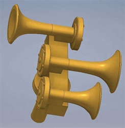 Cal Scale 688 HO Nathan K3 Air Horn K3LAR2 Brass