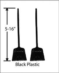 Cal Scale 743 HO Brooms Unpainted Black Plastic Pkg 2