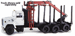 Custom Finishing 5010 HO Truck Body Unpainted Metal Kit Logging Truck w/Cherry Picker