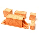 Chooch 7243 HO Heavy Crates Load Various Pieces Pkg 5