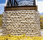 Chooch 8432 HO Double-Track Cut Stone Bridge Pier Fits Central Valley Double-Track Truss Bridge