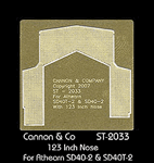 Cannon & Company 2033 HO Safety Tread Kit Nose Only Photo-Etched Brass For Athearn SD40T-2 & SD40-2 123" Nose