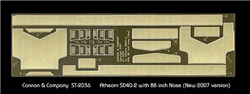 Cannon & Company 2036 HO Safety Tread & Step Kit Photo-Etched Brass For New 2007 Run Athearn SD40-2 w/88" Nose