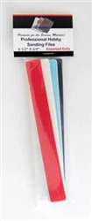 Creations Unlimited 317 Professional Hobby Sanding Files Includes 4 Assorted Grits 6-1/2 x 3/4"