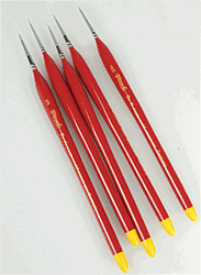 Creations Unlimited BRUF5P Precision Paint Brush Set Flex-I-File Ultra Fine 1 Each #10/0, 5/0, 4/0, 3/0 & 2/0