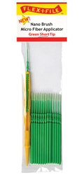 Creations Unlimited N934001 Nano Brush Short Tip & 1 Applicator Handle/Holder green pkg 24