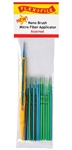 Creations Unlimited NB06 Nano Brush Assortment Assorted Tips & 1 Applicator Handle/Holder Yellow pkg 24