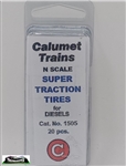 Calumet Trains 1505 N Vinyl Super Traction Tire Diesel pkg 20